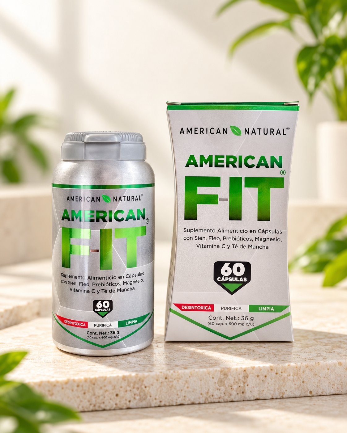 American Fit – Suplemento, Fibra Prebiótica, Magnesio, Vitamina C y Té Matcha